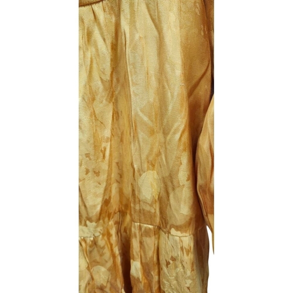 Maeve by Anthropologie Yellow Tiered Maxi Dress Size S - Picture 8 of 13